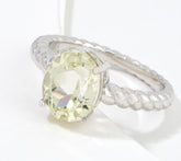 Generation Gems Oval Canary kunzite Ring, Sterling Silver, Size 8